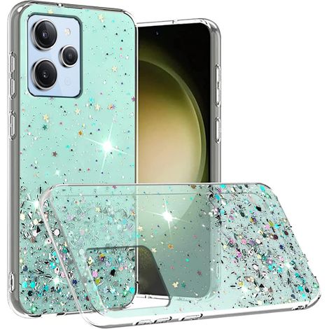 Custodia per Xiaomi Redmi 12, glitterata, verde (1/5)