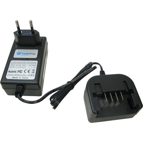 Trade-Shop 14,4V Li-Ion Akku Ladegerät Ladestation für Black & Decker EGBL14KB EGHP148BK ASD14 ASD184KB-QW ASL14 BDK148 EGBHP146 EGBHP148