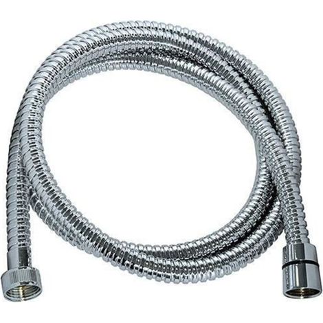 Flexible de douche - ROUSSEAU - Écrous métal anti-torsion - Pression 1 bar - Longueur 1m75 - Inox chromé double agrafage (1/4)