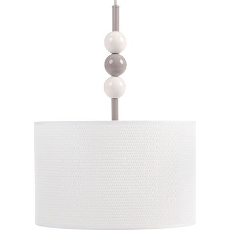 Hängeleuchte LOKY Metall Weiß / Beige