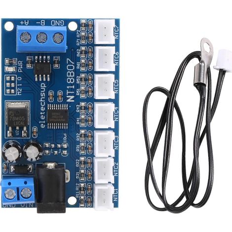 Capteur de température NTC RS485 à 7 canaux, enregistreur sans papier MODBUS RTU, automate programmable NT18B07 (1/5)