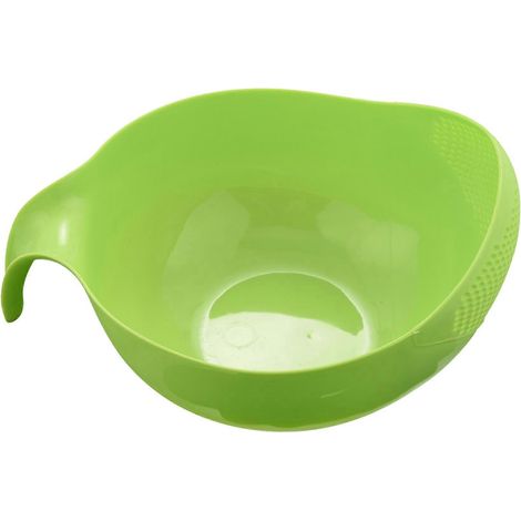 Passoire à riz durable, ustensile de cuisine pour haricots et pois, panier de nettoyage, gadget de filtration avec poignée, est vert (1/5)
