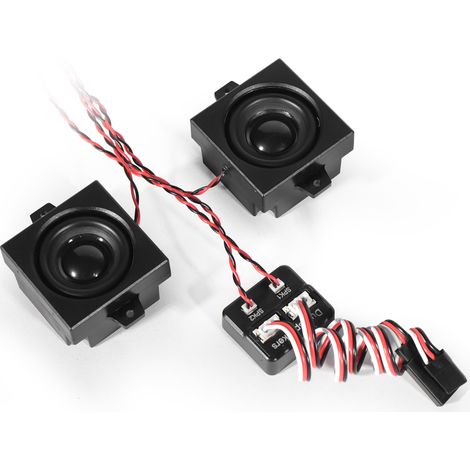 Módulo de sonido de motor diésel con control remoto, altavoz de 5 W y simulador de sonido de frecuencia variable para vehículos de construcción, excavadoras, camiones y contenedores radiocontrolados. (1/5)