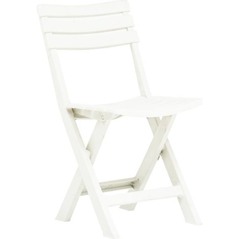Maison Exclusive - Sedie da Giardino Pieghevoli 2 pz in Plastica Bianche