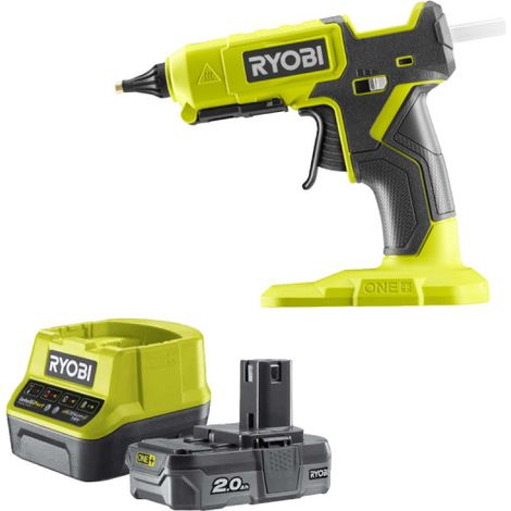 Confezione RYOBI - Pistola per colla 18V OnePlus RGL18-0 - 1 batteria 2,0 Ah - 1 caricatore rapido