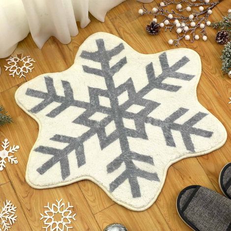 Tapis De Bain - Tapis De Douche Ronde - Tapis D'Entrée - 60 X 60 Cm - Fibre De Polyester - Non Glissant - Lavable - 1 Pièce (1/5)