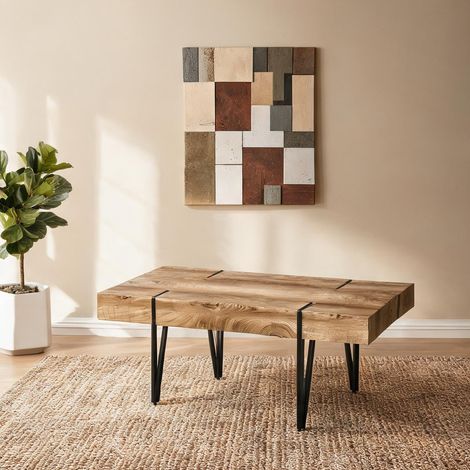 Table basse en mDF fer 105 x 60 x 42 cm (1/5)