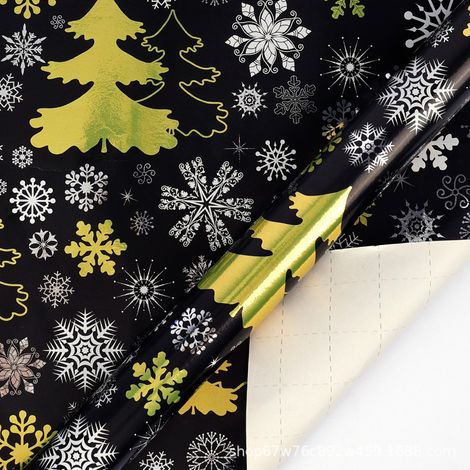 Rouleau de papier cadeau de Noël grand format (43 cm de large x 3 m de long), idéal pour emballer les cadeaux.