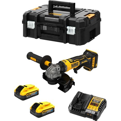 Mini-Amoladora DeWALT DCG404H2T (2 x 5,0 Ah Powerstack + DCB1104 + TSTAK II) (1/5)