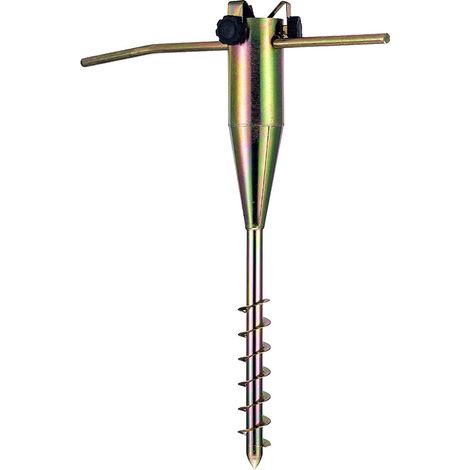 Schirmbeine, 57 cm schwerer Schirmanker aus Metall mit Schraubstange – Erdspieß mit Stabdurchmesser (1/5)