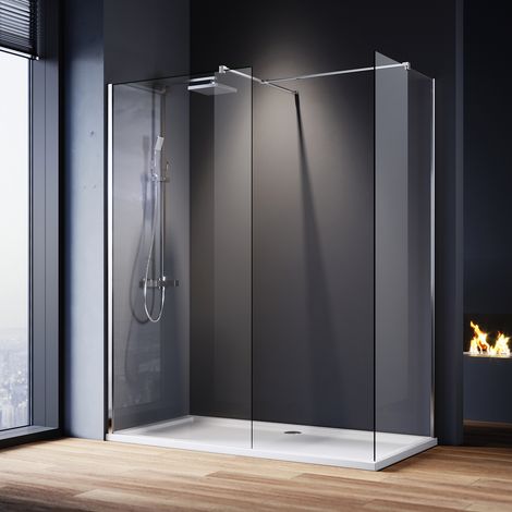 ELEGANT Shower Cabin 700mm Main Shower Door 760mm Side Shower Screen 1200x900mm Shower Tray Free Waste Trap (1/5)