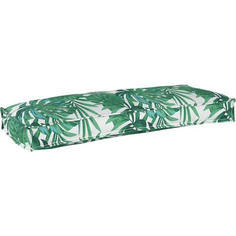 Cojín de palé para banco Estampado de hojas 100 x 40 x 8 cm vidaXL (1/5)