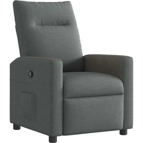 Chaise de bureau ergonomique avec siège en tissu gris foncé, dossier réglable et assise rembourrée – Confort optimal pour le travail à domicile ou au bureau (1/5)