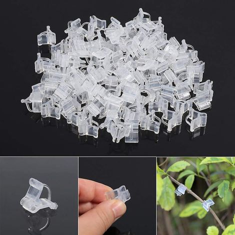 150 Pices  Clip De Greffage En Plastique Transparent, Sr, Fiable Et Facile  Utiliser Pince  Outils De Ppinire (1/5)