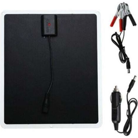 Panneau solaire 12V 20W, chargeur d'urgence, USB, extérieur, voiture/bateau/camp (1/4)