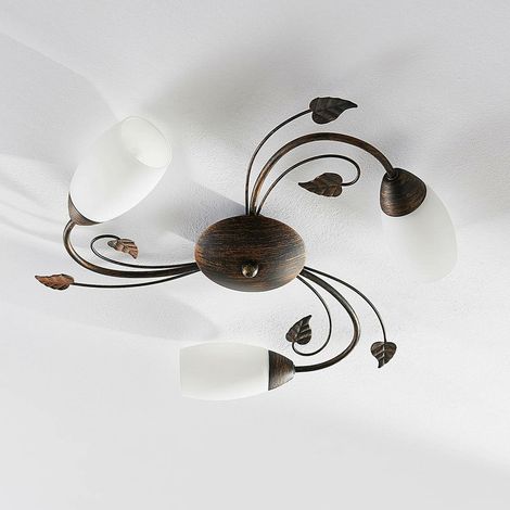 [GEBRAUCHT] B-Ware Lindby Deckenleuchte Lampe Stefania Schwarz Gold Wohnraum Beleuchtung Blattf832