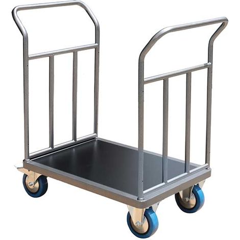 Modularer Plattformwagen mit 2 verstärkten Seiten - Holzablage 800x600mm - Tragkraft 500kg - CHP2T2