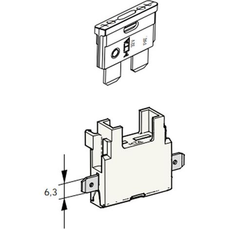 Porta fusibile in linea bianco Mta