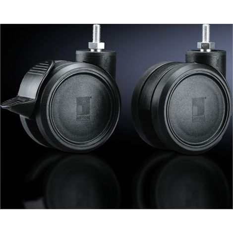 Rittal Doppel-Lenkrollen schwarz 120kg je Rolle VE4St. 7495000