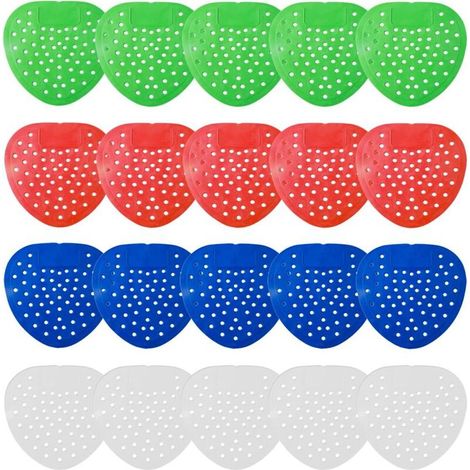 Set de 20 Filtres Universels Parfumés Pour Urinoirs. Élimine Les Odeurs, Convient aux Toilettes Publiques des Hôtels, Centres Commerciaux, écoles, etc. (5 Bleus, 5 Blancs, 5 Verts,5 Rouge). (1/5)