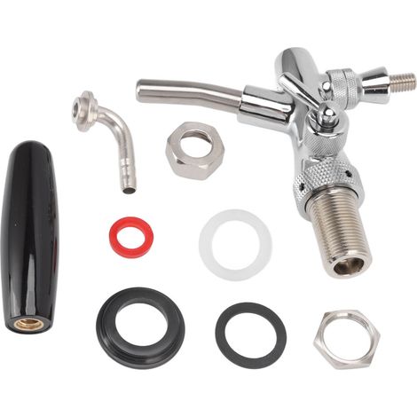 Robinet de tirage de bière G5/8 en acier inoxydable 304, distributeur de bière pression, outil de contrôle du débit pour bar (1/5)