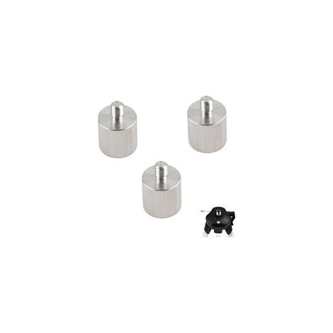 3 pièces Adaptateur de Trépied de Niveleur Laser, 5/8 Femelle vers 1/4 pour Pied de Micro, Appareil Photo, Adaptateur Fileté Réducteur (1/4)