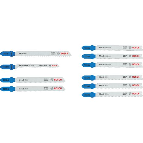 Bosch Jigsaw/reciprocating saw blades, sets Metal Jigsaw Blade Set, 10 pcs 2607012070 (1/3)