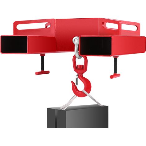 VEVOR Gancio Sollevatore Carrello Elevatore a Larghezza Forcella 360 mm,  3000KG / 6600 Libbre Grande Carrello Elevatore Sollevamento, Argano Sollevatore Gru Mobile con Gancio Girevole