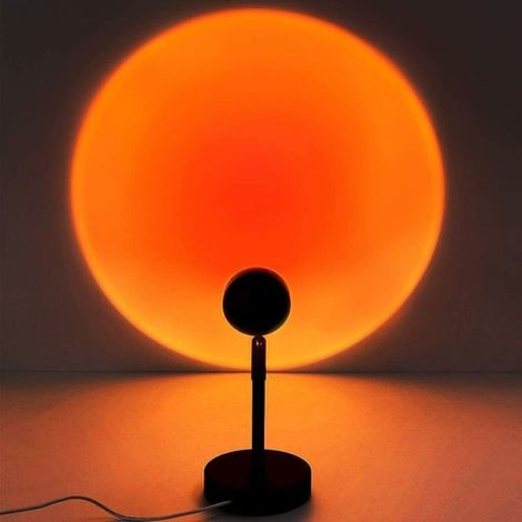 Lampe sunset avec effet coucher de soleil, lampe USB d'ambiance romantique pour mariage, anniversaire, fête, salon, chambre à coucher. (1/5)