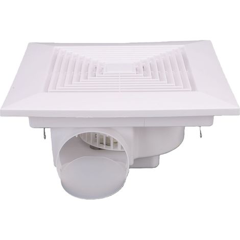 Ventilateur d'extraction de 25 cm (10 pouces), 38 W, silencieux, à fixation au plafond, pour salle de bain, cuisine, garage ou bureau. (1/5)