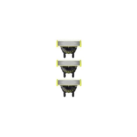 OneBlade 360 llamas, para todos los modelos OneBlade y OneBlade Pro, 3 piezas (modelo QP430/60), Rasoir QP2520 - Tête de rasage à petite lame en T - QP2523 - QP2630 - Serie 6510 - Accesorio de cambio