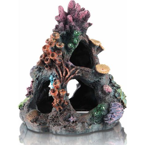 HOXILEELEODécoration d'aquarium en corail, ornements de grotte de montagne en roche pour poisson Betta (1/5)
