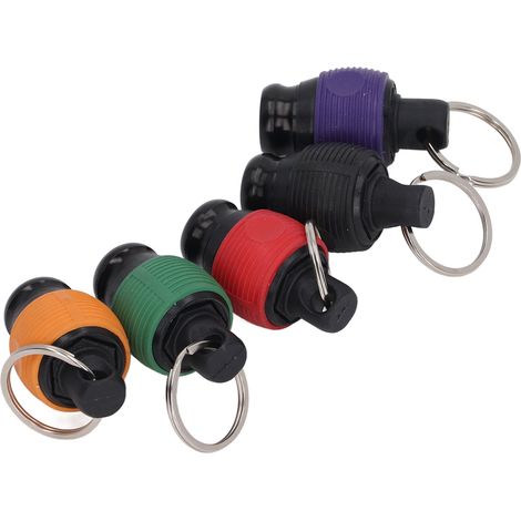 Lot de 5 porte-embouts tournevis avec mousqueton 1/4in alu ABS acier inoxydable 44mm pour chantier extérieur (1/5)