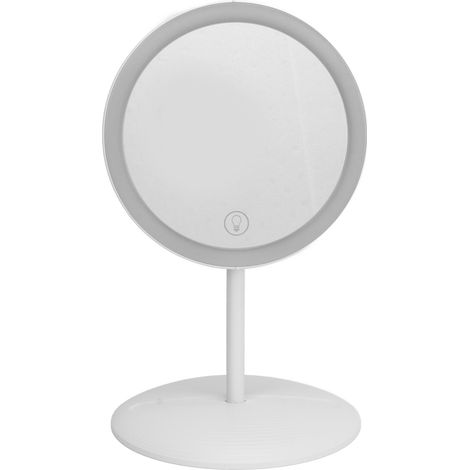 Miroir de maquillage LED amovible, pliable, à commande tactile, rechargeable par USB et portable (1/5)