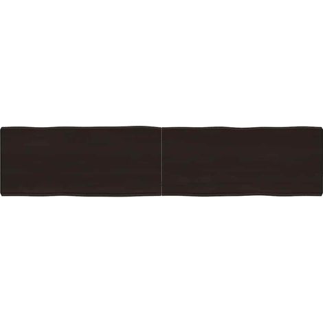 Tischplatte 180x40x(2-6) cm Massivholz Behandelt Baumkante