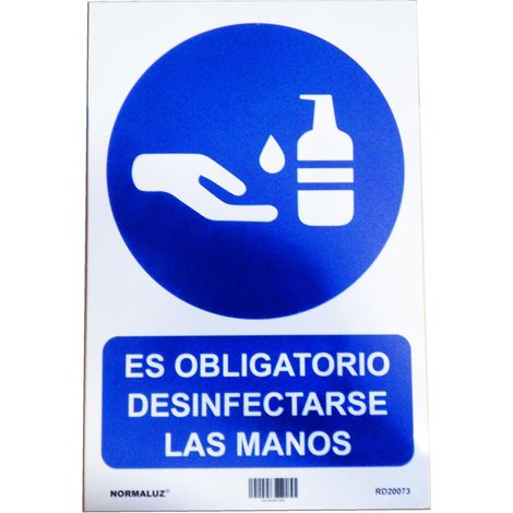 Cartello 29,5x20 Obbligatorio Disinfettare Mani RD20073