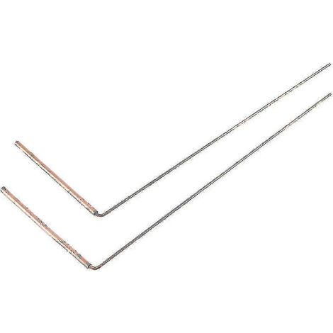 Baguettes de sourcier en cuivre pur (lot de 2) - Outil de détection d'eau et de métaux pour la recherche de trésors (1/4)