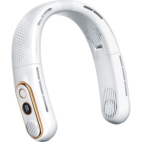 1 Ventilateur pliable, affichage numérique, 3 vitesses, batterie 2400 mAh, USB-C, bureau voyage (1/5)