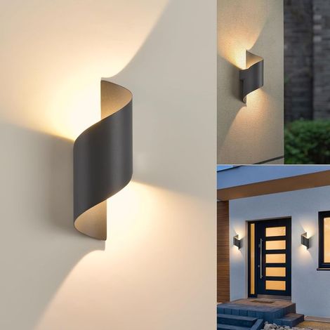 Applique murale LED 10W 3000K IP65 up/down aluminium (1/5)