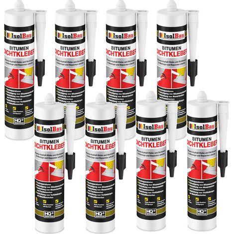 Bitumenkleber 8 x 310 ml Dachdichtstoff Bitumen Dichtmasse Schindelkleber (1/4)