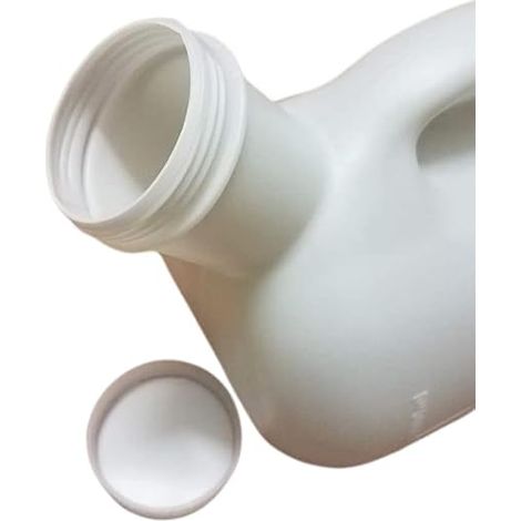 Men's Urinal Portable Urinal with Lid for Car Hospital Elderly and Incontinence White (1/4)