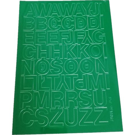 Lettere autoadesive in lamina, 2,5 cm, verdi