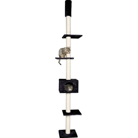 Arbre à Chat – Noir/crème, 263 cm d'escalade XXL pour Chats