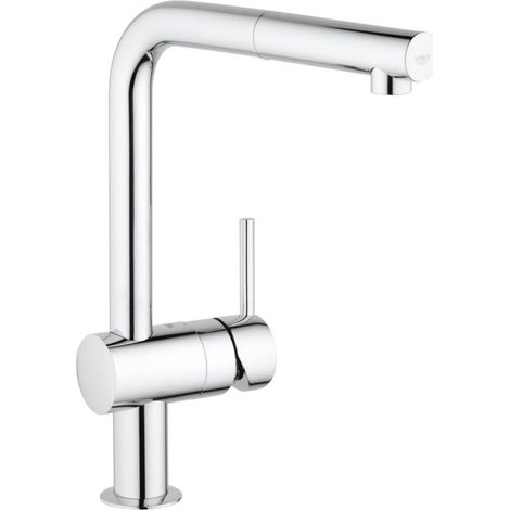 Grohe Minta Miscelatore da cucina con rotazione a 360簞 e doccetta, cromo (32168000) (1/2)