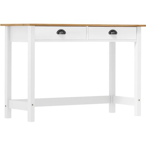 vidaXL Mesa consola Hill con 2 cajones madera pino 110x45x74 cm (1/5)