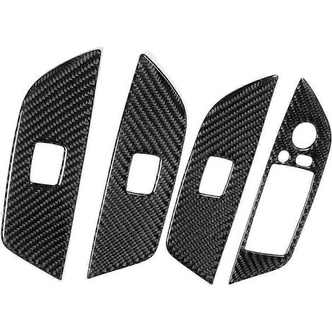 4-teiliges Zierleisten-Set für Fensterheber in Carbonfaser-Optik, passend für X1/E84 (2011–2015) (1/5)
