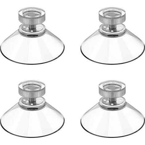 Quatre ventouses transparentes,adaptées au verre peuvent être utilisées dans les salles de bains, les chambres et les cuisines. (1/5)