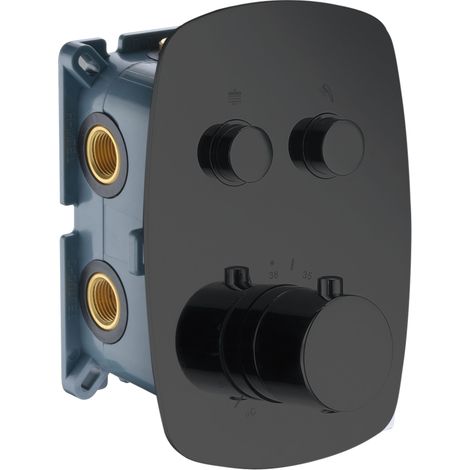 Rubinetto Incasso Doccia Termostatico 2 Vías Nero Opaco Imex Imex Gsp02v Ng (1/2)