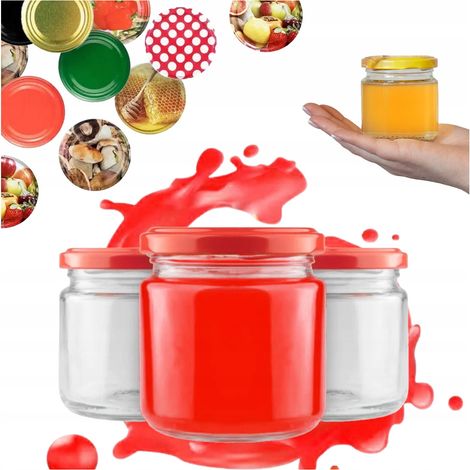 48x Barattolo 200ML + TAPPO FI66 CONSERVANTI PER CONFETTURA PER PATE' (1/5)