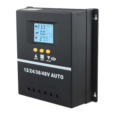 MPPT Régulateur de charge solaire 150 A avec écran LCD pour systèmes de batteries 12 V/24 V/36 V/48 V, double ports USB et détection automatique de la tension pour une gestion efficace de l'énergie (1/5)
